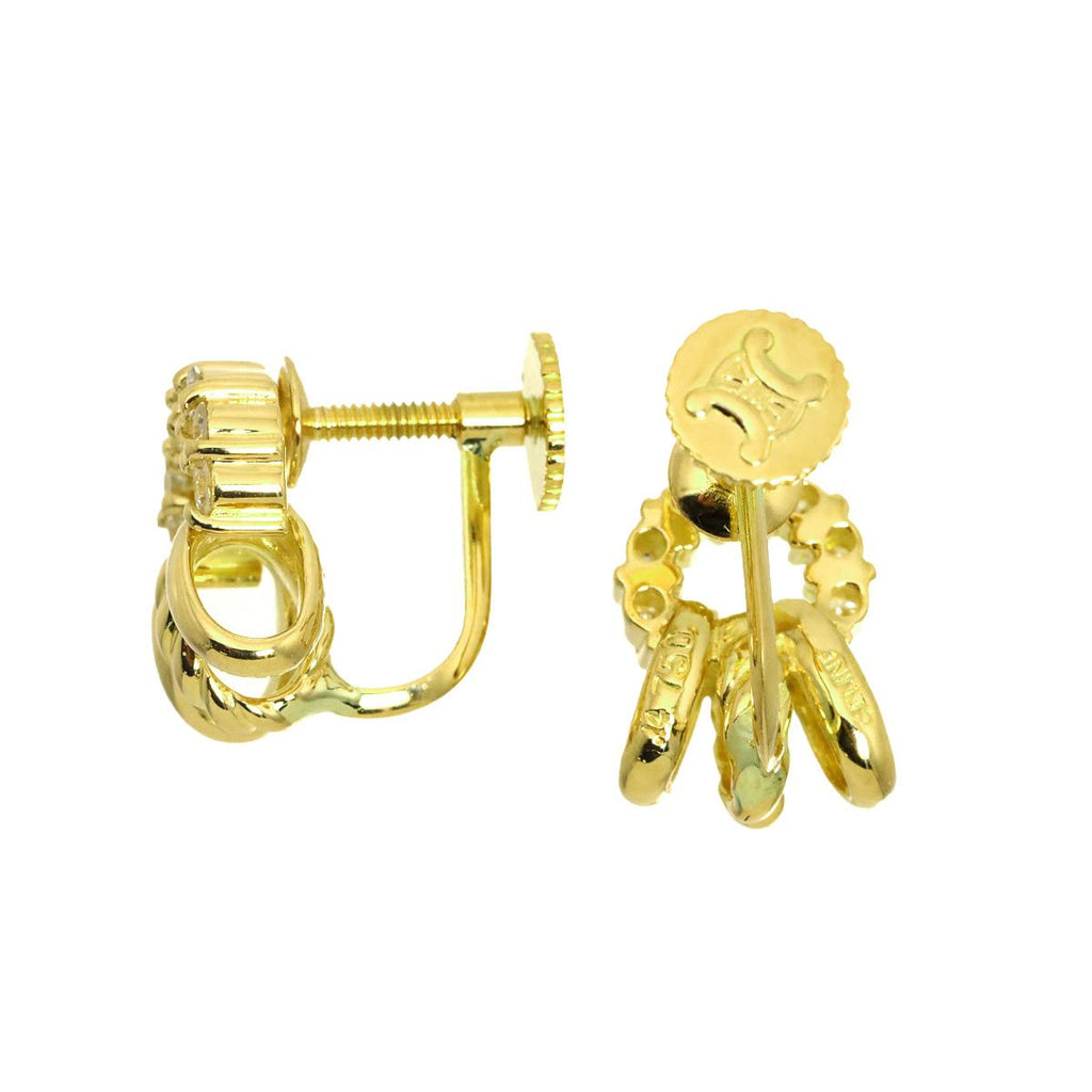 Celine Diamond 0.14 Earrings 18k Yellow Gold — view 3
