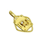 Dior Logo Diamond Pendant 18k Yellow Gold — view 2