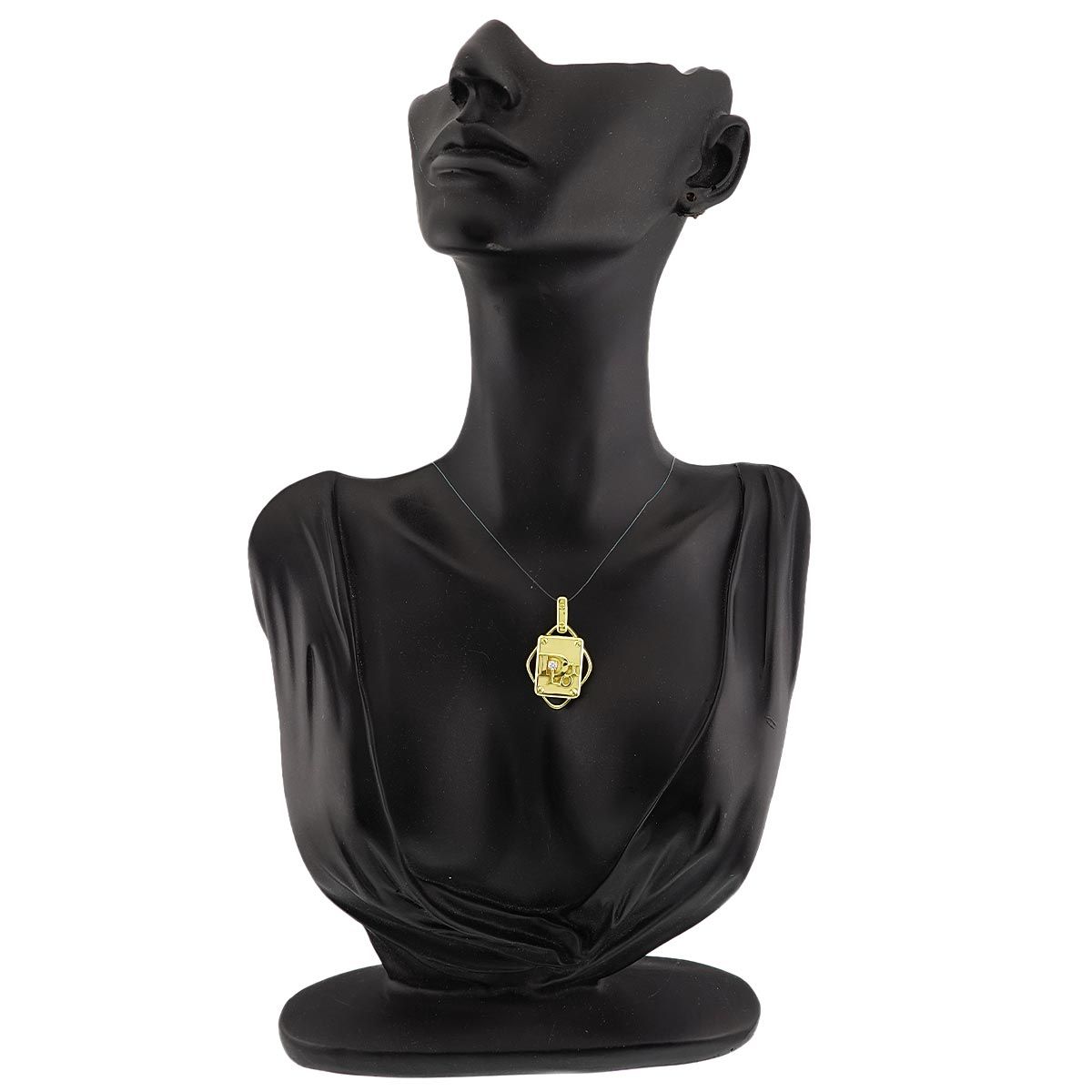 Dior Logo Diamond Pendant 18k Yellow Gold — view 6