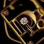 Dior Logo Diamond Pendant 18k Yellow Gold — view 5