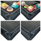 Fendi Toujours Black Silver Leather Clutch — view 3