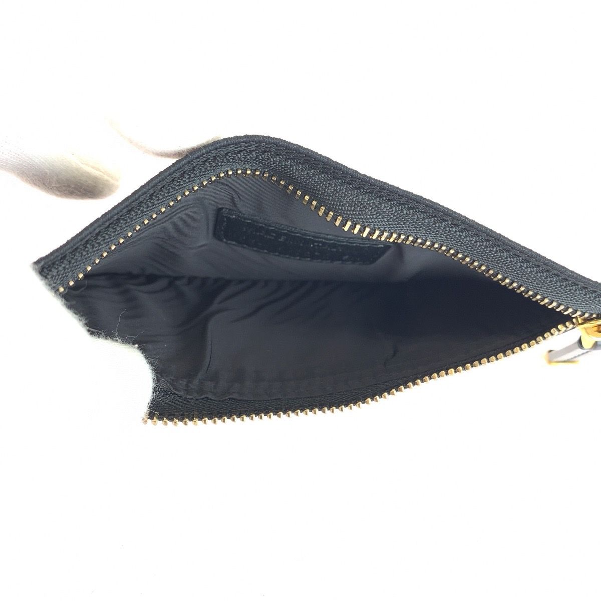 Dior Saddle Black Gold Fabric Leather Belt — view 7