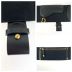 Dior Saddle Black Gold Fabric Leather Belt — view 5