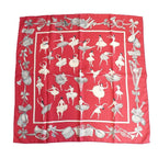Hermes Carre 90 Scarf la Dance Ballerina Silk 100% Red
