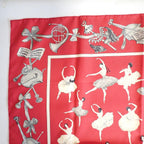 Hermes Carre 90 Scarf la Dance Ballerina Silk 100% Red — view 2