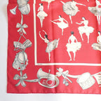 Hermes Carre 90 Scarf la Dance Ballerina Silk 100% Red — view 4
