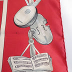 Hermes Carre 90 Scarf la Dance Ballerina Silk 100% Red — view 8
