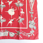 Hermes Carre 90 Scarf la Dance Ballerina Silk 100% Red — view 5