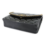 Chanel Quilted Chain Shoulder Bag Patent Black Heart Gold — view 4