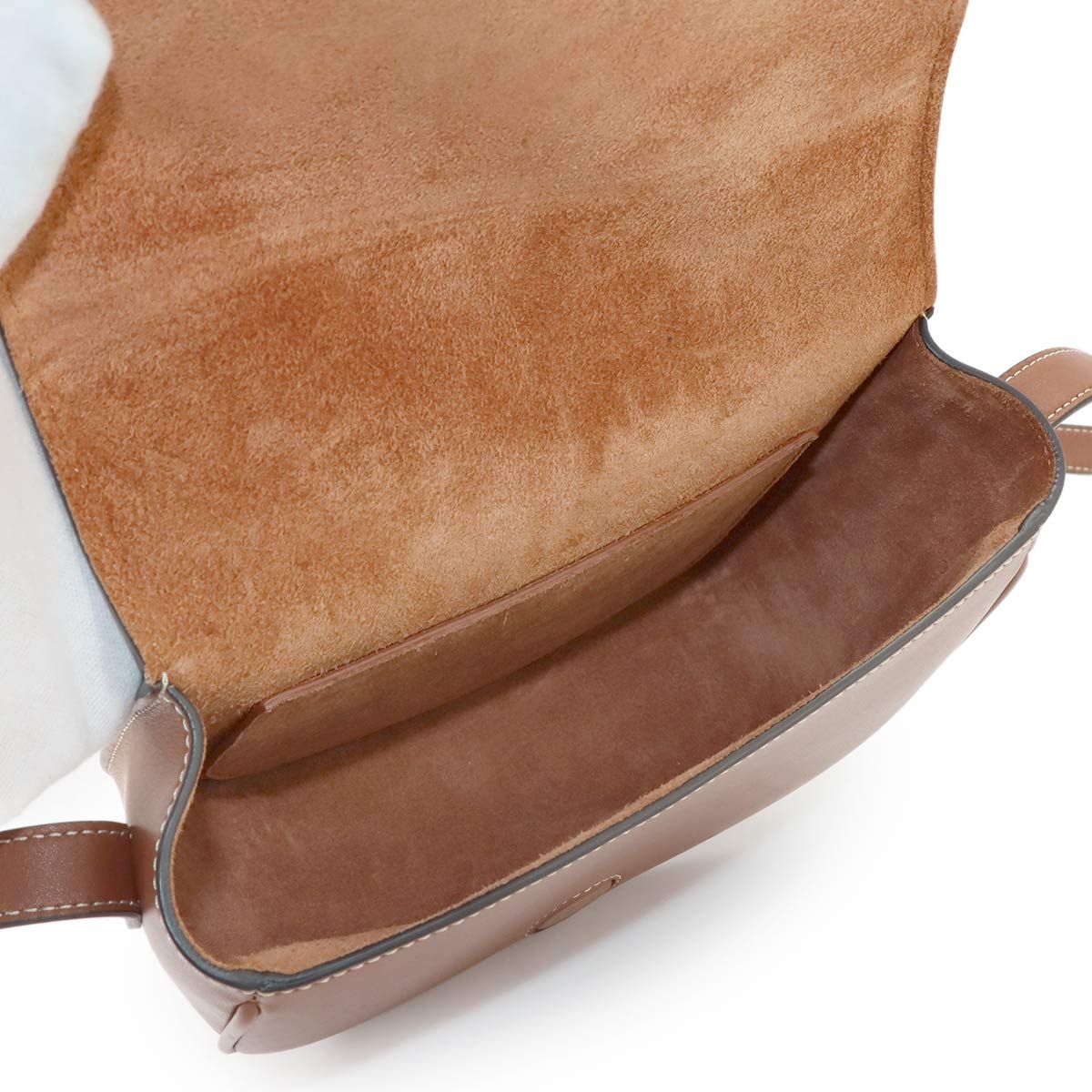 Celine Folco Cuir Triomphe Bag Shoulder Leather Tan Gold — view 7