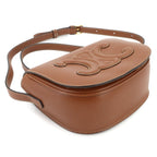 Celine Folco Cuir Triomphe Bag Shoulder Leather Tan Gold — view 5
