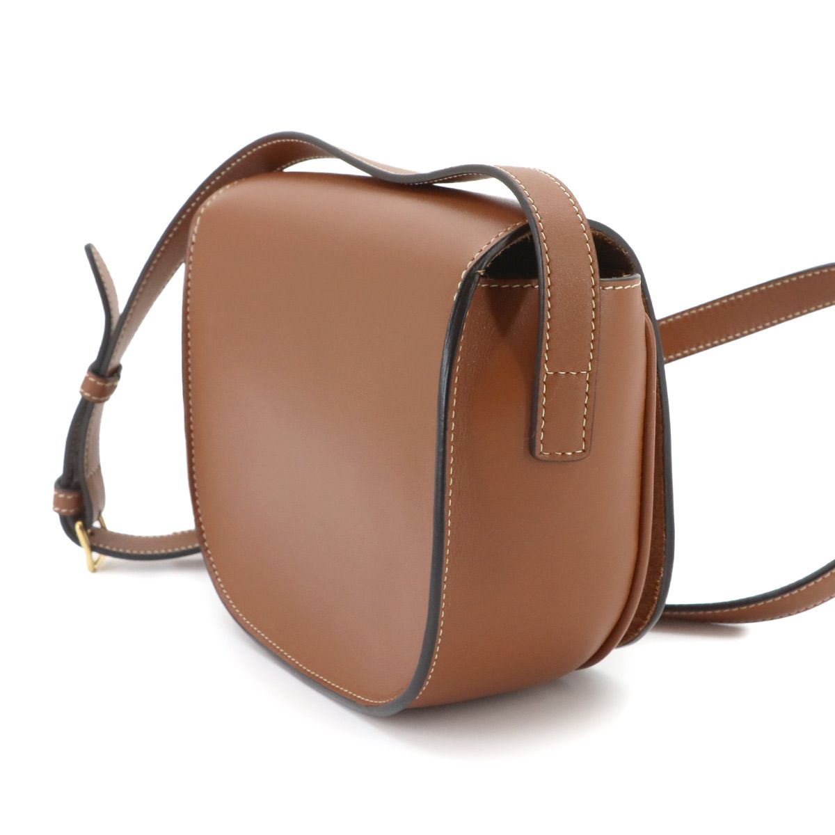 Celine Folco Cuir Triomphe Bag Shoulder Leather Tan Gold — view 4