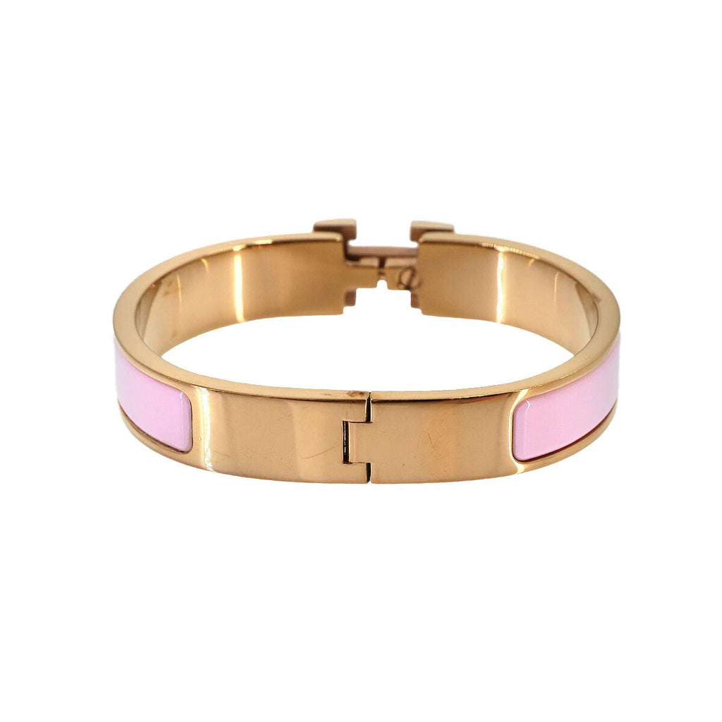 Hermes Clic H PM Bangle Pink Rose Gold Bracelet — view 3