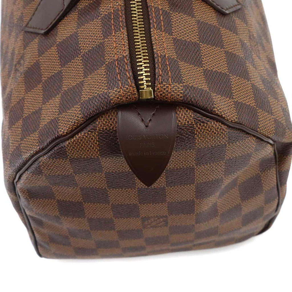 Louis Vuitton Damier Speedy 30 Hand Bag Ebene Brown Gold — view 7