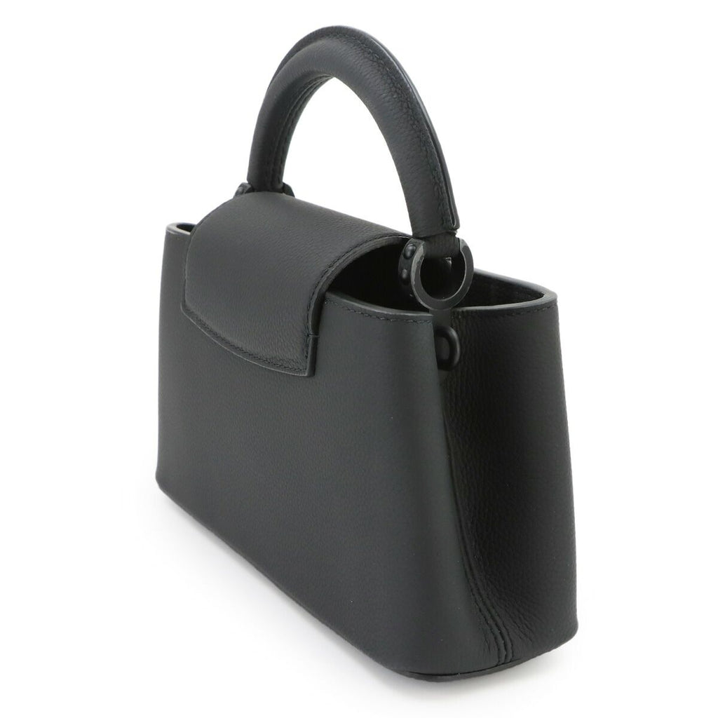 Louis Vuitton Capucines East West Mini 2-Way Bag Taurillon Leather All Black — view 4
