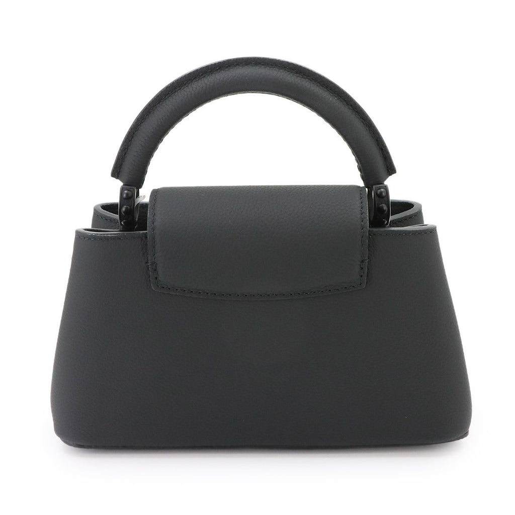 Louis Vuitton Capucines East West Mini 2-Way Bag Taurillon Leather All Black — view 3