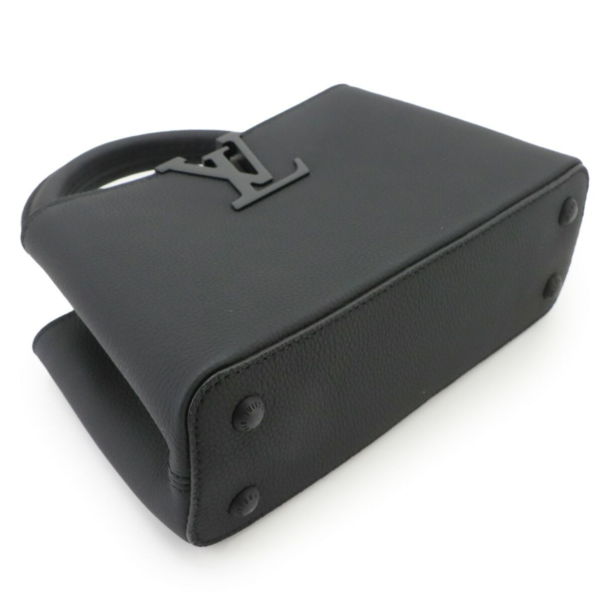 Louis Vuitton Capucines East West Mini 2-Way Bag Taurillon Leather All Black — view 5