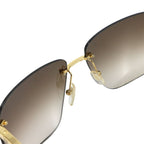 Louis Vuitton Attraction Rimless Sunglasses Brown Square Eyewear — view 5
