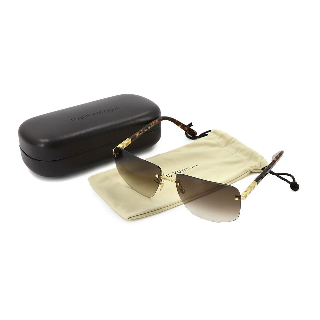 Louis Vuitton Attraction Rimless Sunglasses Brown Square Eyewear — view 2