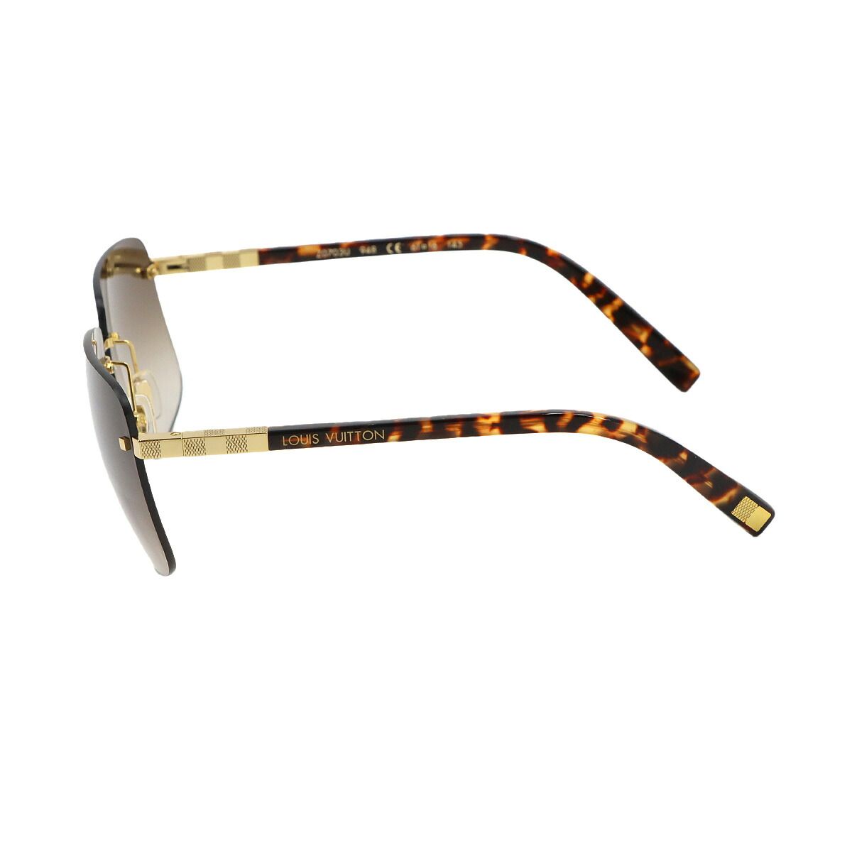 Louis Vuitton Attraction Rimless Sunglasses Brown Square Eyewear — view 4