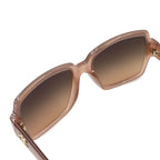 Chanel Sunglasses CC Logo Brown Square Gold Eyewear — view 5