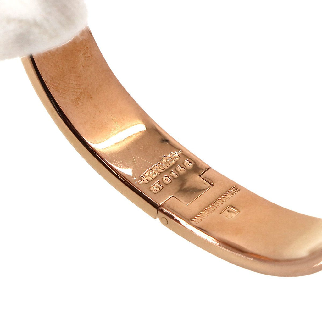 Hermes Clic H PM Bangle Brown Glace Rose Gold Bracelet — view 6