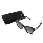Chanel Sunglasses CC Logo Pearl Black Square Gold Eyewear — view 2