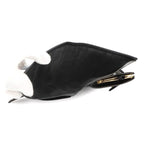 Chanel Caviar Leather Bifold Wallet Kiss Lock Black CC Logo — view 7
