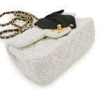Chanel Quilted 2-Way Chain Shoulder Hand Bag Tweed White Gold — view 5