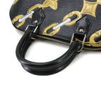 Louis Vuitton Epi Alma BB Chain Pattern Hand Bag Leather Noir Silver — view 5