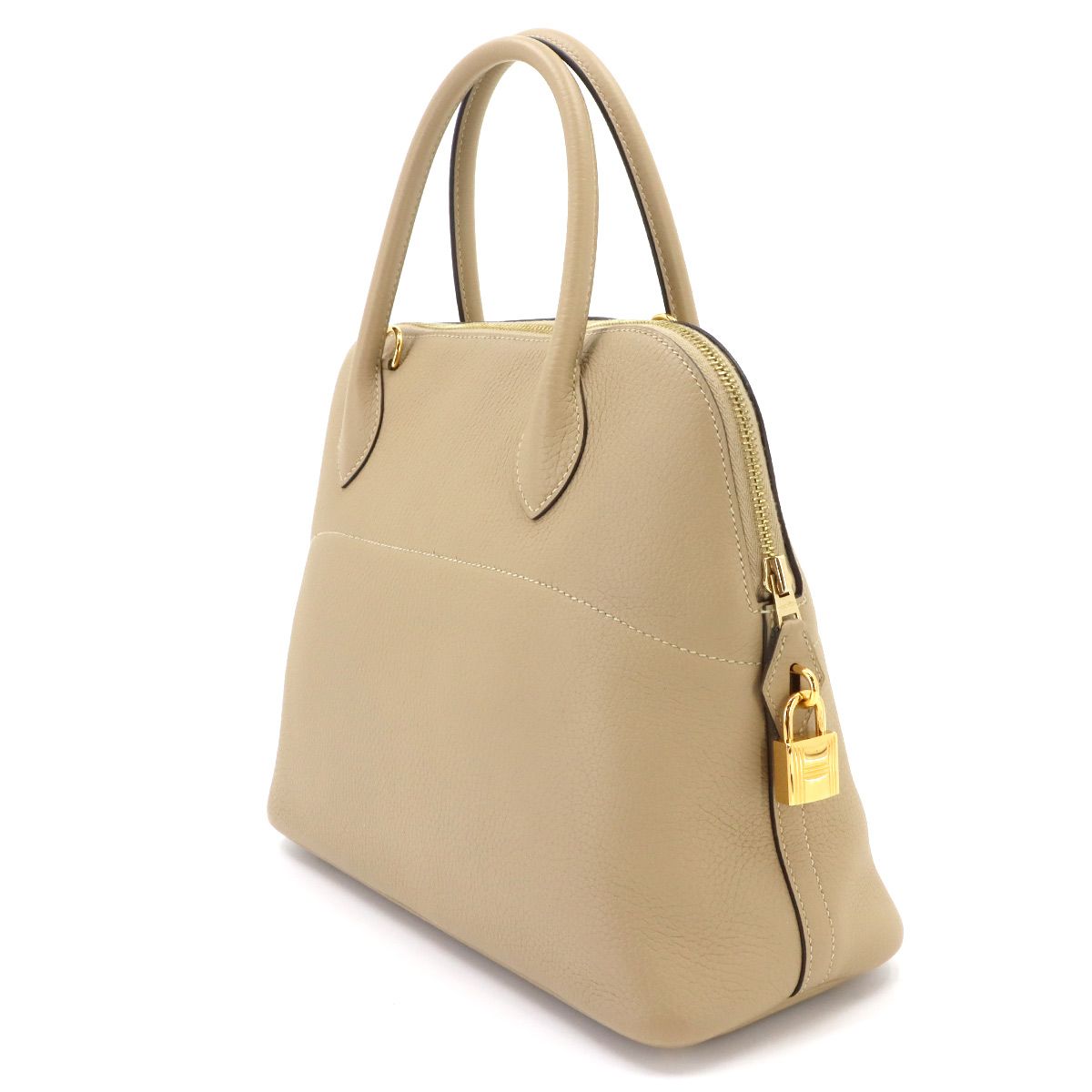 Hermes Bolide 31 2-Way Bag Taurillon Clemence Trench Gold — view 4