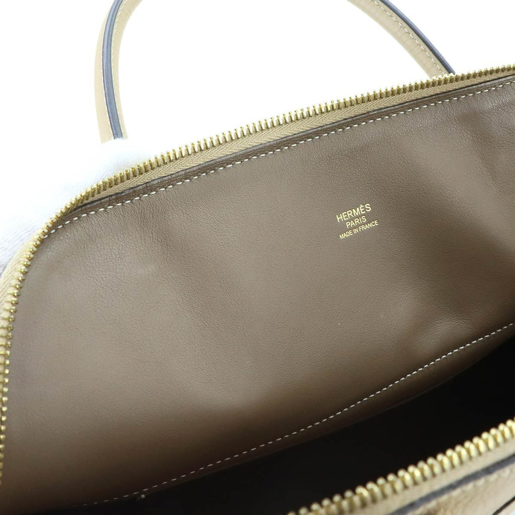 Hermes Bolide 31 2-Way Bag Taurillon Clemence Trench Gold — view 8