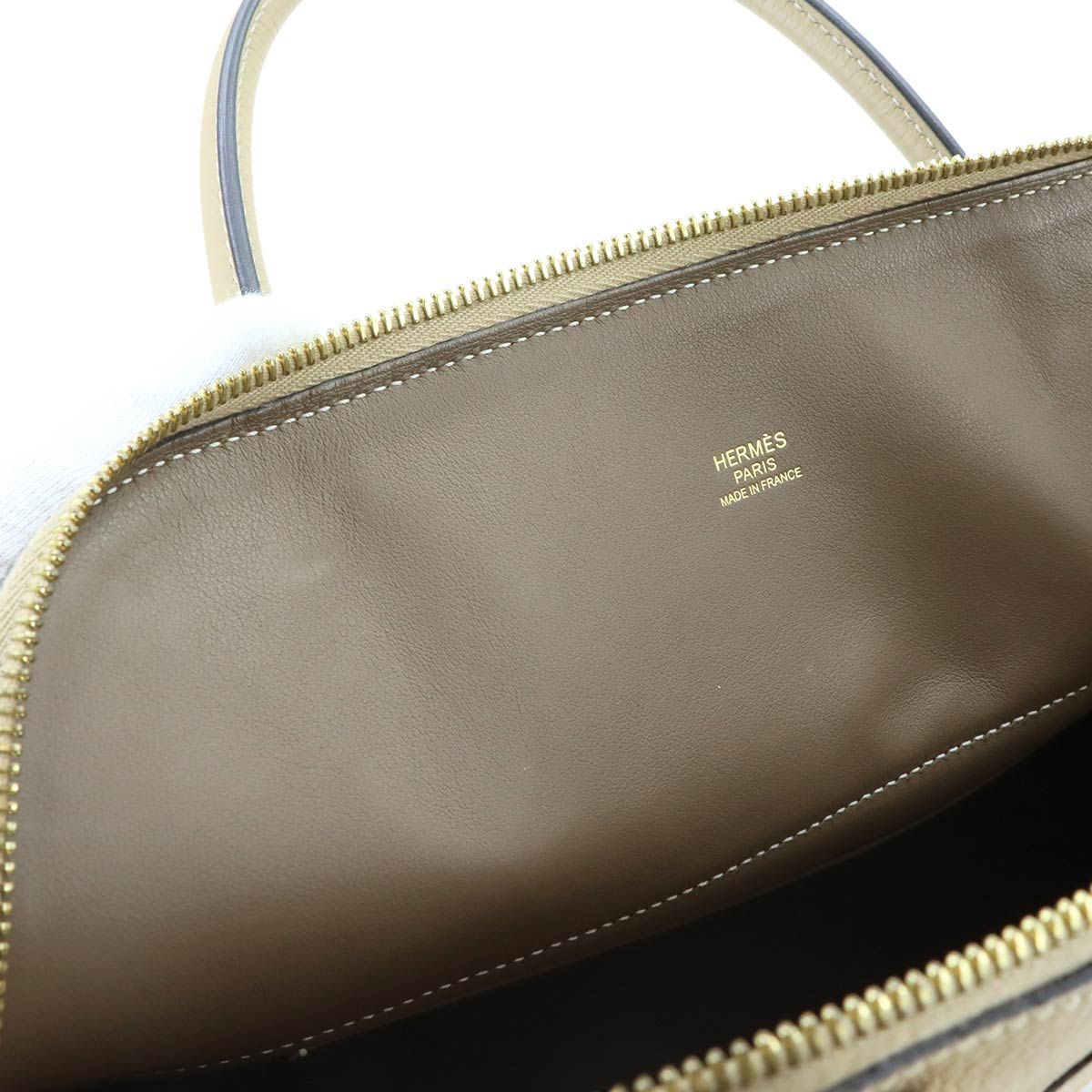 Hermes Bolide 31 2-Way Bag Taurillon Clemence Trench Gold — view 8