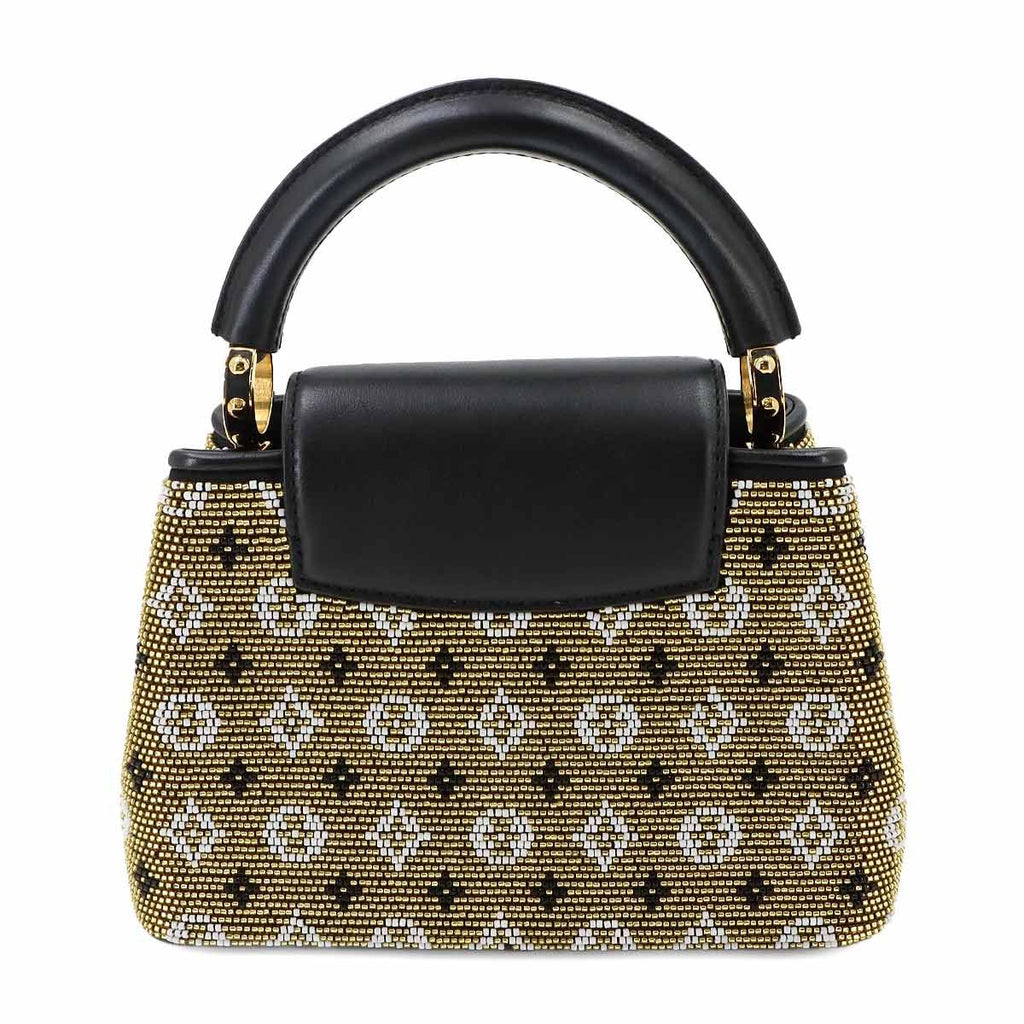 Louis Vuitton Capucines Mini 2-Way Bag Taurillon Leather Beads Black — view 2