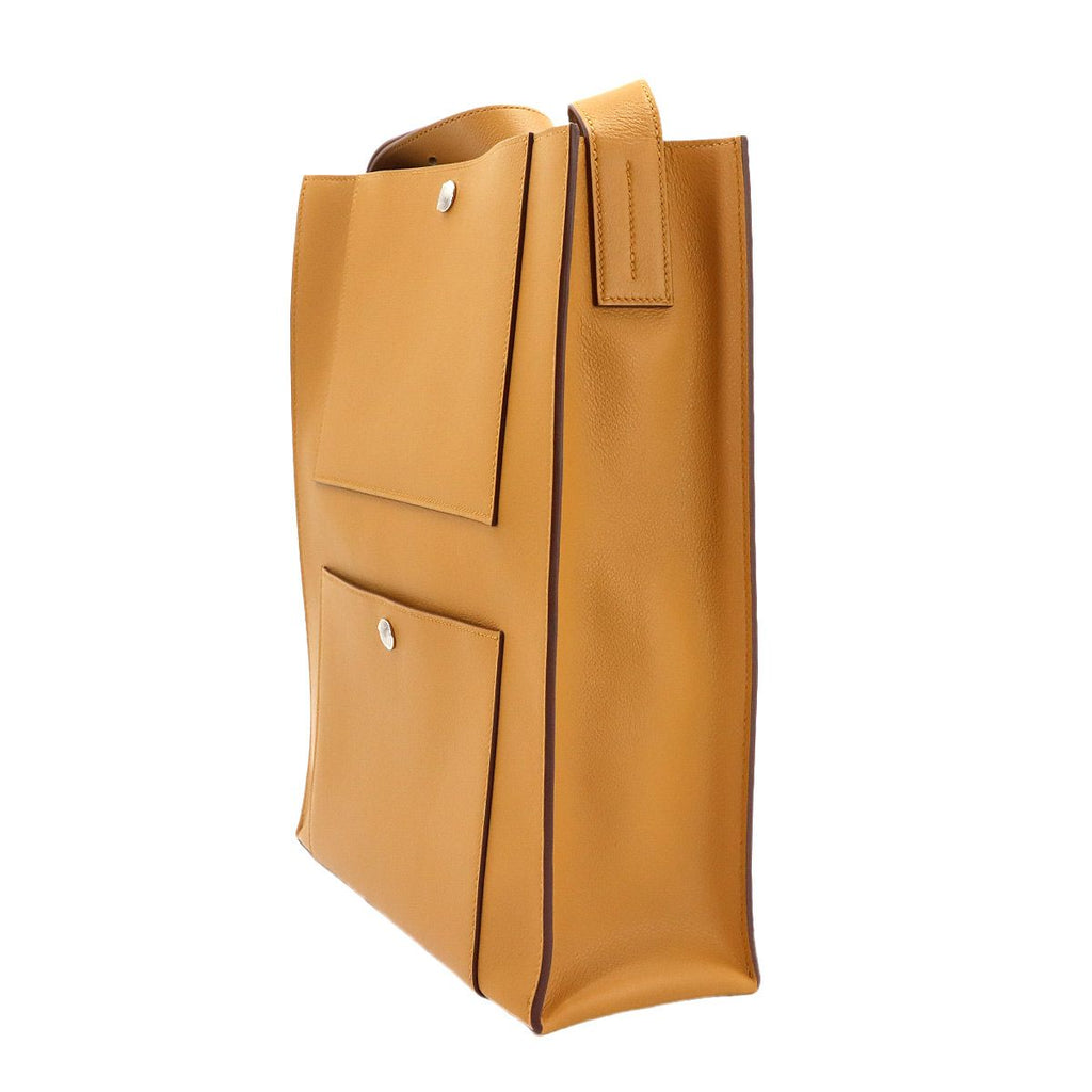 Hermes Cab'h Tote Bag Evercolor Ca Glitter Brown — view 4