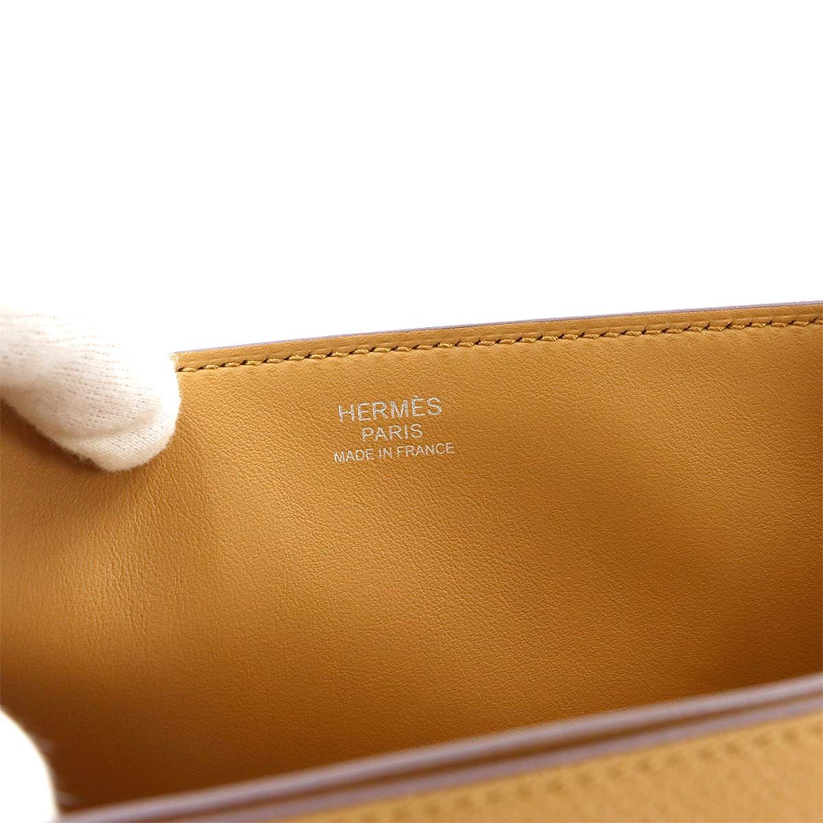 Hermes Cab'h Tote Bag Evercolor Ca Glitter Brown — view 8