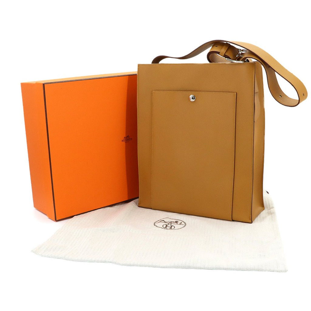 Hermes Cab'h Tote Bag Evercolor Ca Glitter Brown — view 2
