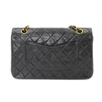Chanel Quilted 25 Chain Shoulder Bag Lambskin Black Gold CC Logo — view 3
