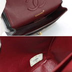 Chanel Quilted 25 Chain Shoulder Bag Lambskin Black Gold CC Logo — view 7
