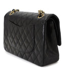 Chanel Quilted 25 Chain Shoulder Bag Lambskin Black Gold CC Logo — view 4