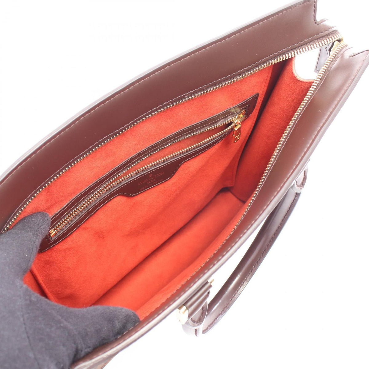 Louis Vuitton Tote Bag Vevarnish PM Damier Ebene Leather — view 3