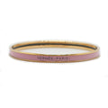 Hermes Enamel Bracelet Extra Fan Uni Rose Beaute Pink Gold Bangle
