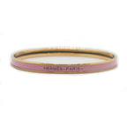 Hermes Enamel Bracelet Extra Fan Uni Rose Beaute Pink Gold Bangle