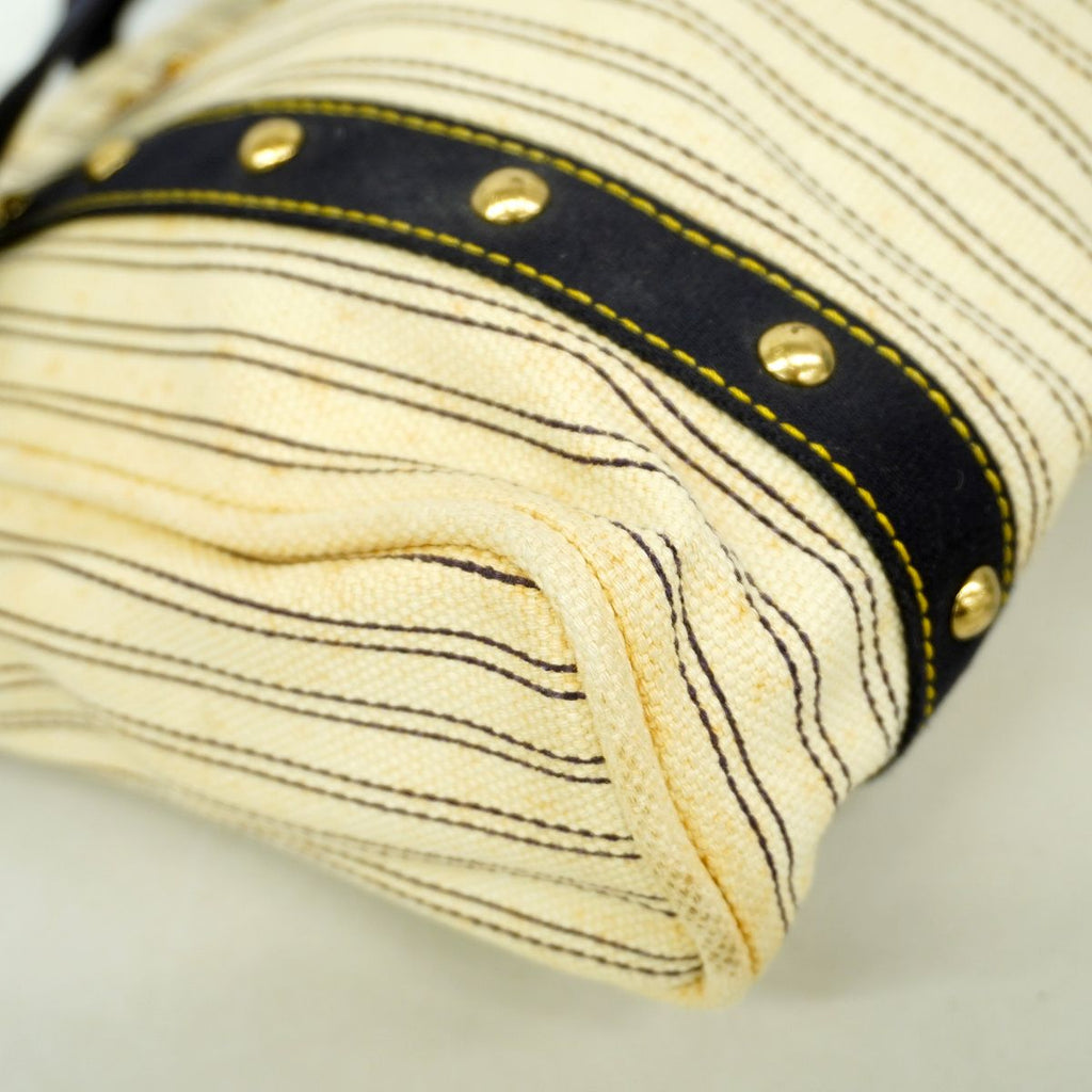 Louis Vuitton Tote Bag Antigua Cabas MM Ivory Navy — view 7