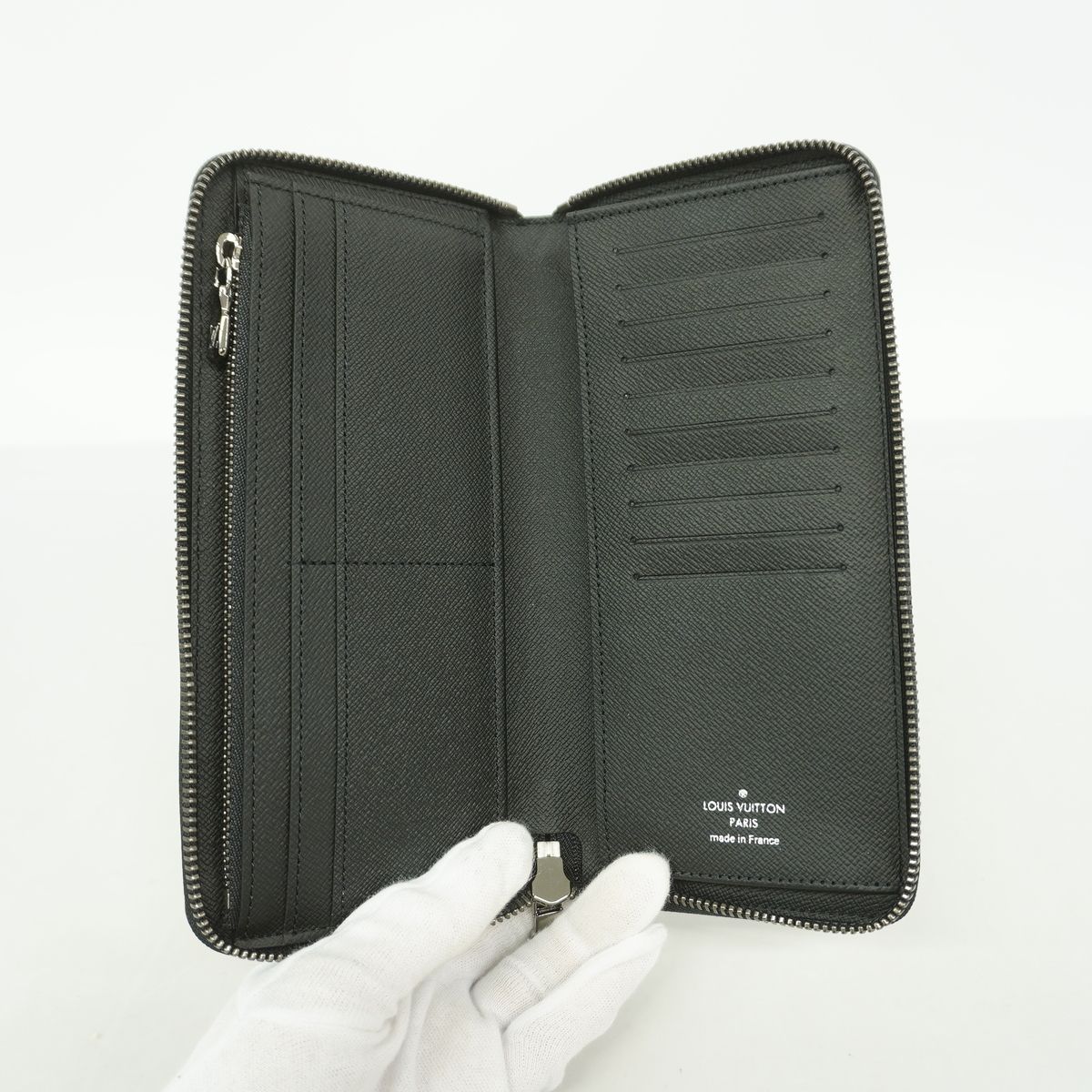 Louis Vuitton Wallet Monogram Eclipse Zippy Vertical Black — view 3