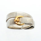 Hermes Ring Double True 18k Yellow Gold 925 Sterling Silver — view 2