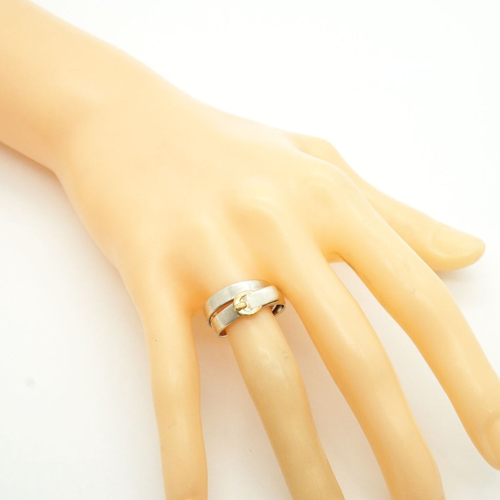 Hermes Ring Double True 18k Yellow Gold 925 Sterling Silver — view 7
