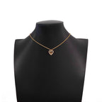 Dior Necklace Logo Heart Motif Gold Plated Rhinestone — view 6