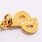 Dior Necklace Logo Heart Motif Gold Plated Rhinestone — view 5