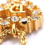 Dior Necklace Logo Heart Motif Gold Plated Rhinestone — view 8